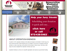 Tablet Screenshot of donateforkindness.org